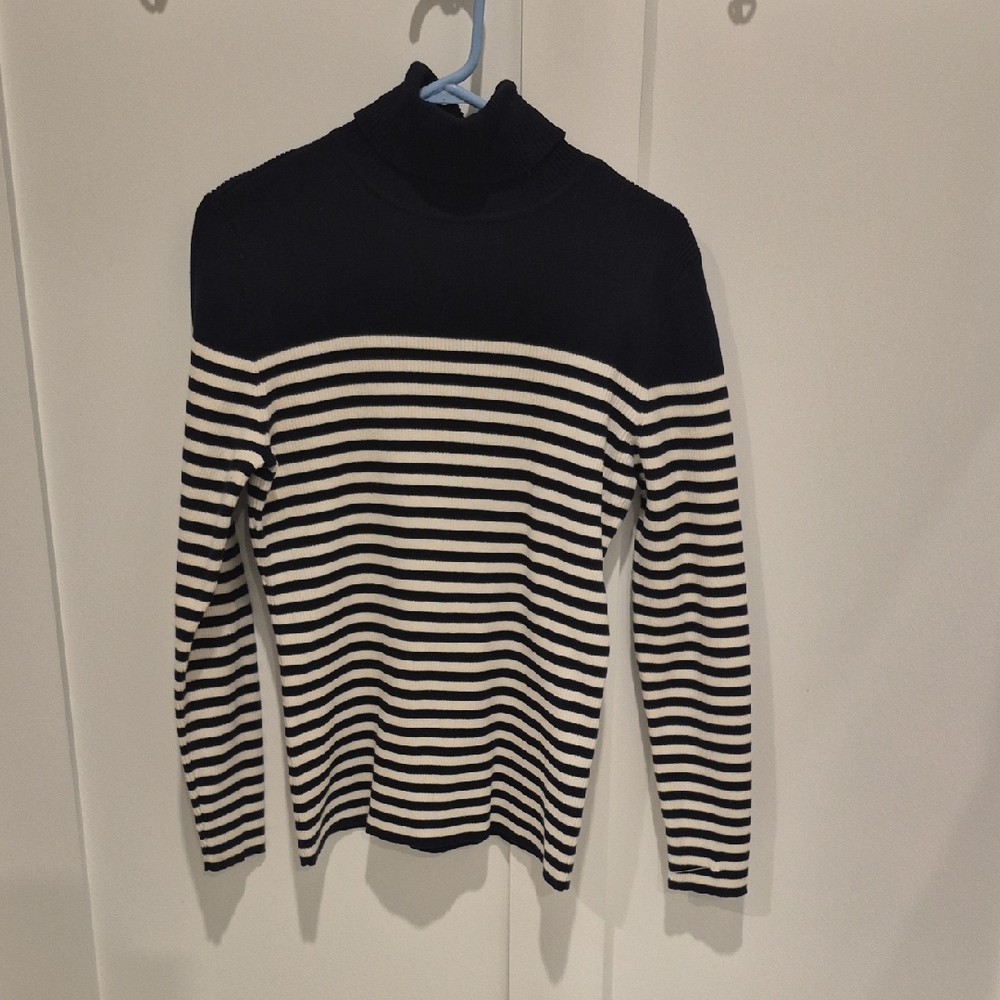 Liz Claiborne | Strip Turtleneck Sweater | Large